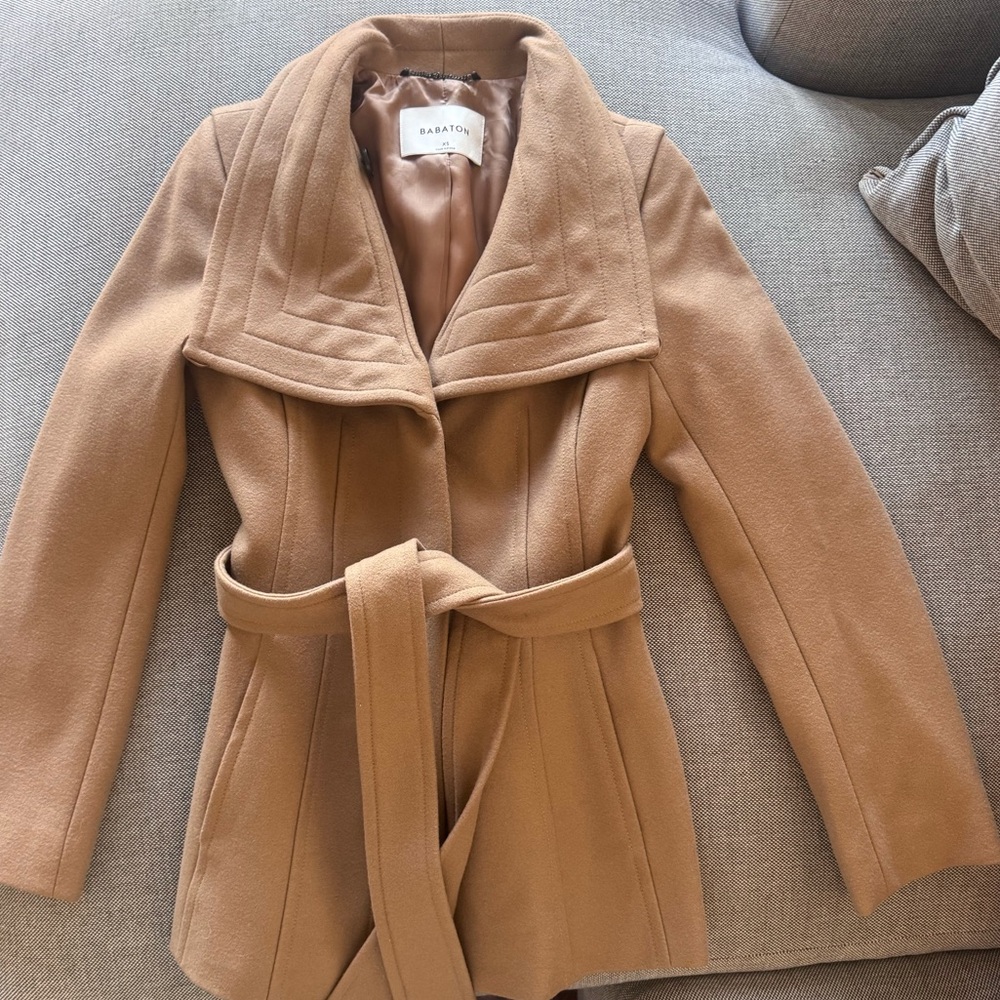 Babaton Wool Tan Wool Jacket